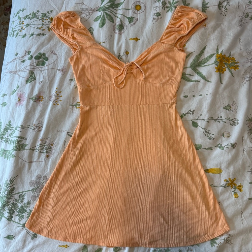 Peach Short Sleeve Dress